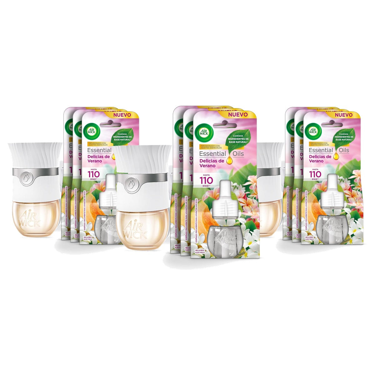 Air Wick elektrische diffuser + 3 navullingen zomergeur 3 x 19 ml - Voordeelverpakking