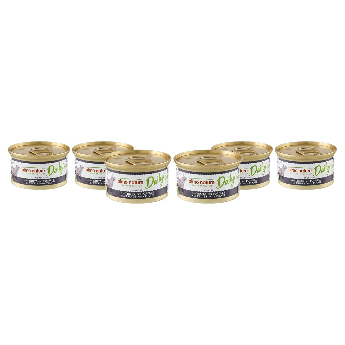 Almo Nature Daily Mousse Kattenvoer Forel 2 x 24 x 85 g - 3-pack