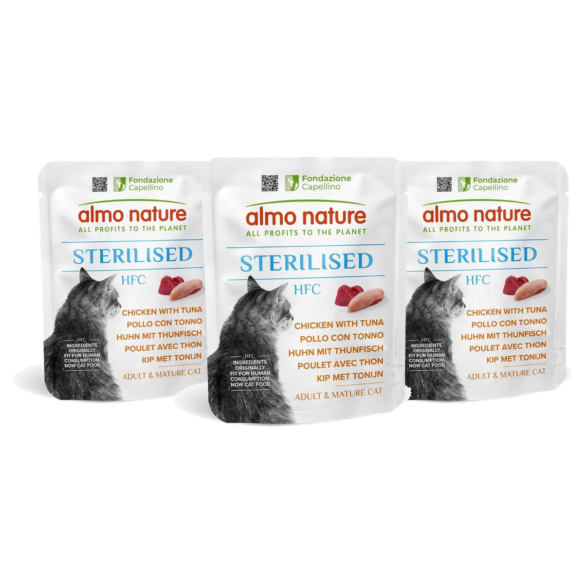 Almo Nature HFC Functional Sterilised Kattenvoer Kip met Tonijn 24 x 50 g - 3-pack
