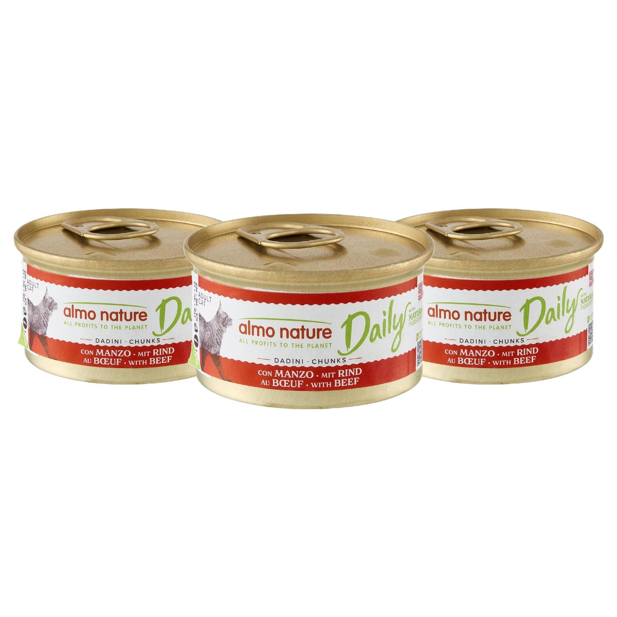 Almo Nature Daily Kattenvoer Hapjes Rundvlees 24 x 85 g - 3-pack