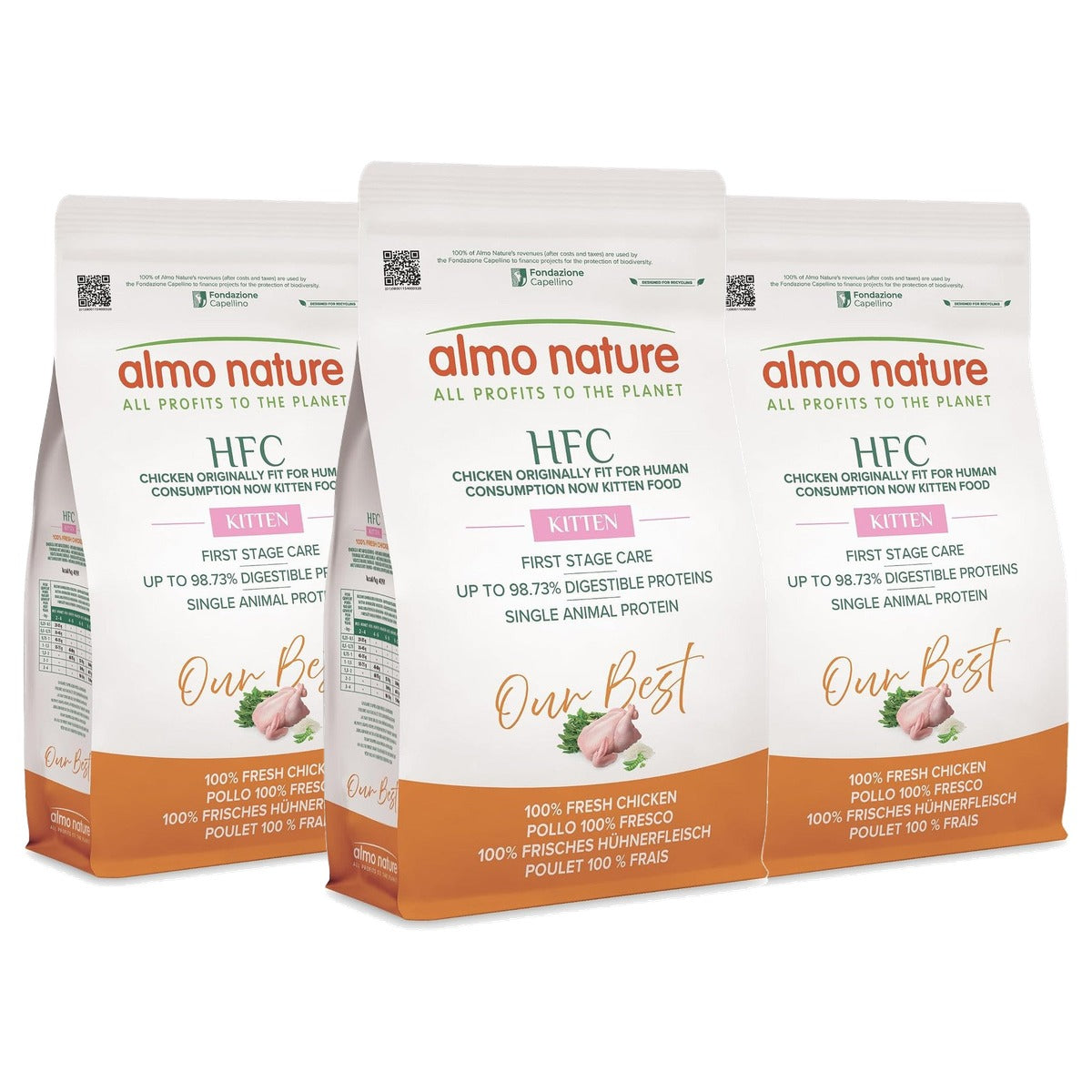 Almo Nature HFC Our Best Kitten Droogvoer Kip 1,2 kg - 3-pack