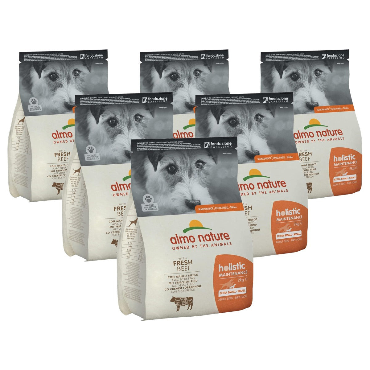 Almo Nature Holistic Dog Droogvoer Rundvlees en Rijst 2 kg - 6-pack