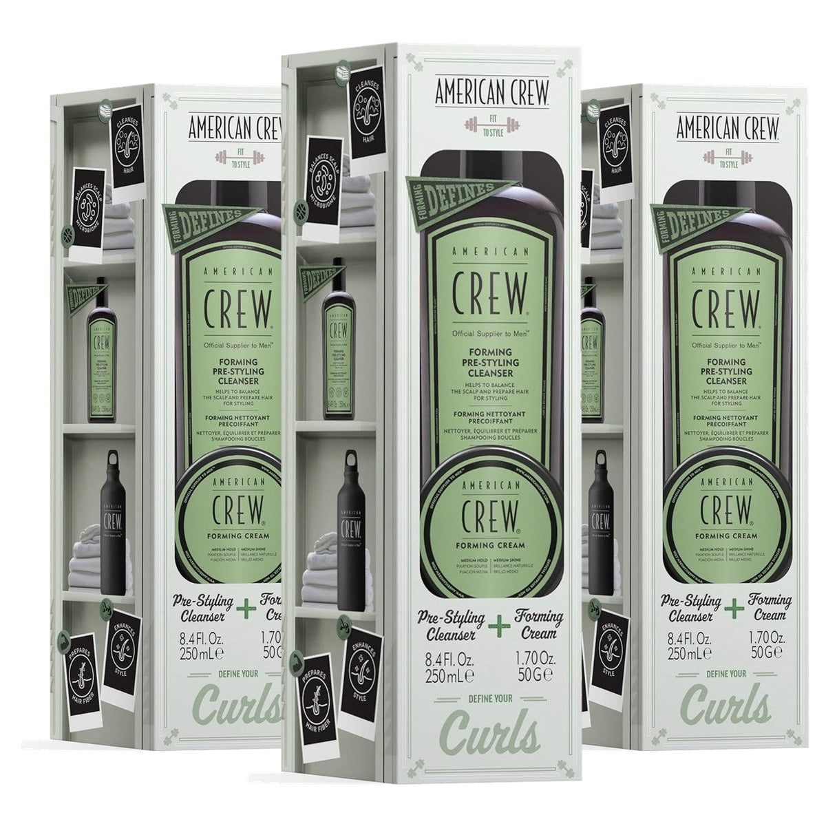 American Crew Forming Duo Set Pre-Styling Cleanser 250 ml + Forming Cream 50 g - 3-pack