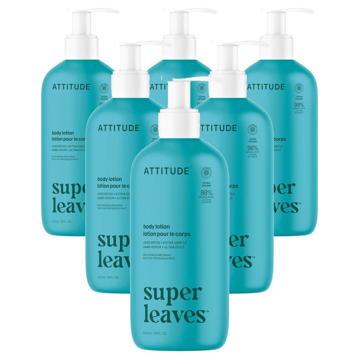 Attitude Bodylotion Ongeparfumeerd 473 ml - 6-pack
