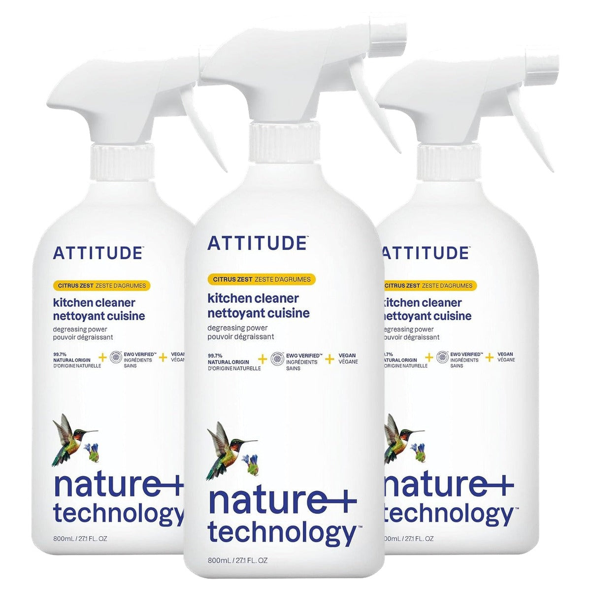 Attitude Keukenreiniger Citrus Zest 800 ml - 3-pack