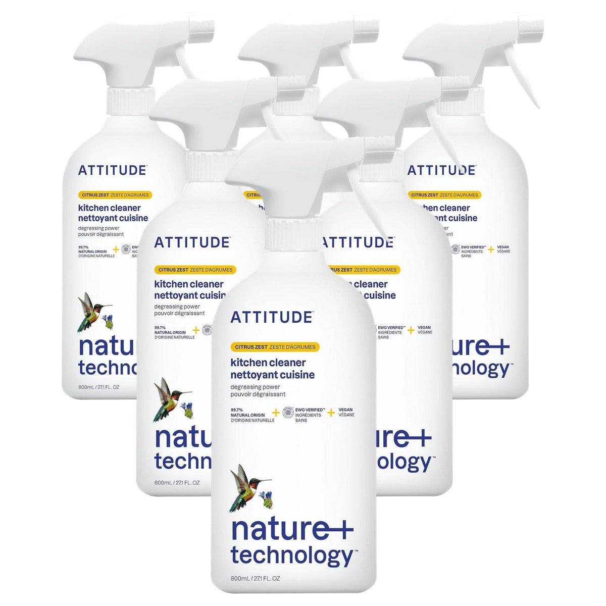 Attitude Keukenreiniger Citrus Zest 800 ml - 6-pack