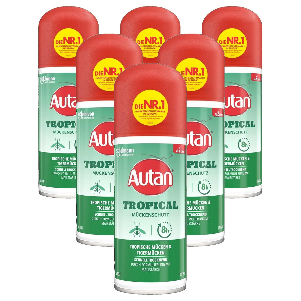 Autan Tropical Dry Spray Muggenbescherming 6 x 100 ml - Voordeelverpakking