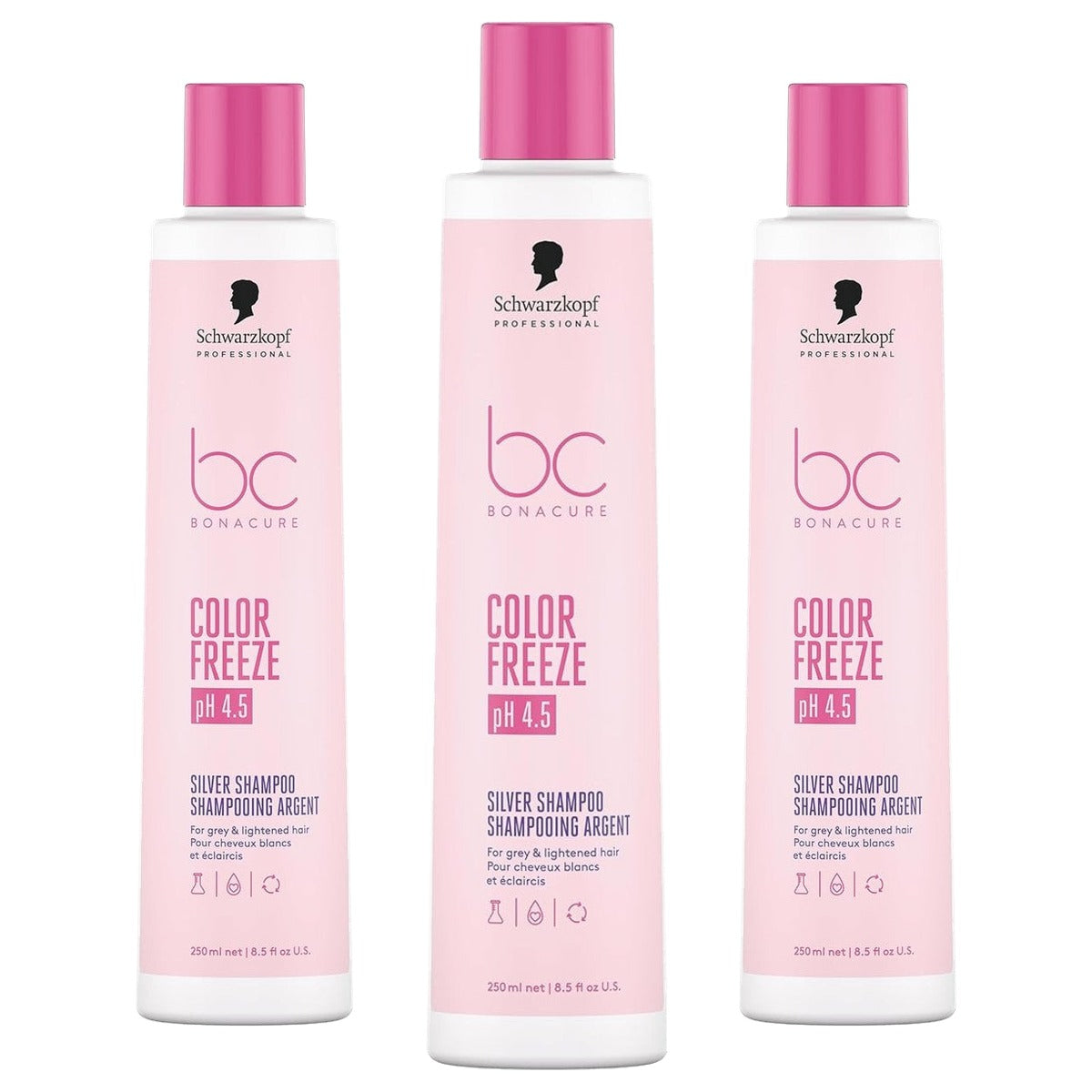 BC Bonacure Color Freeze Silver Shampoo 250 ml - 3 stuks