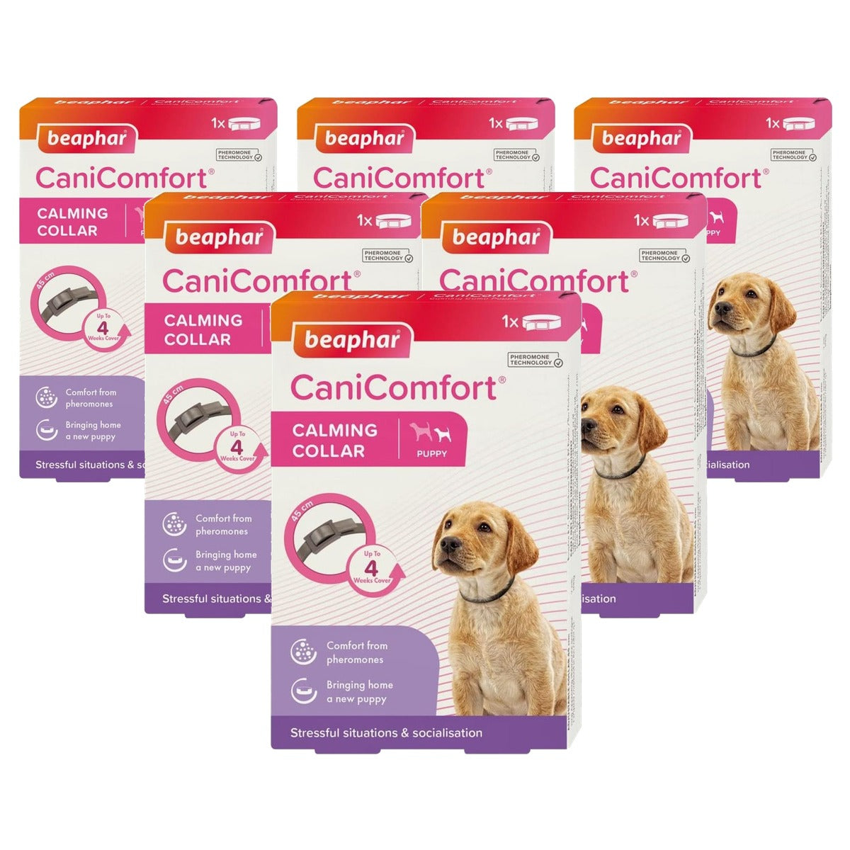 Beaphar CaniComfort kalmerende halsband voor puppy's - 6-pack