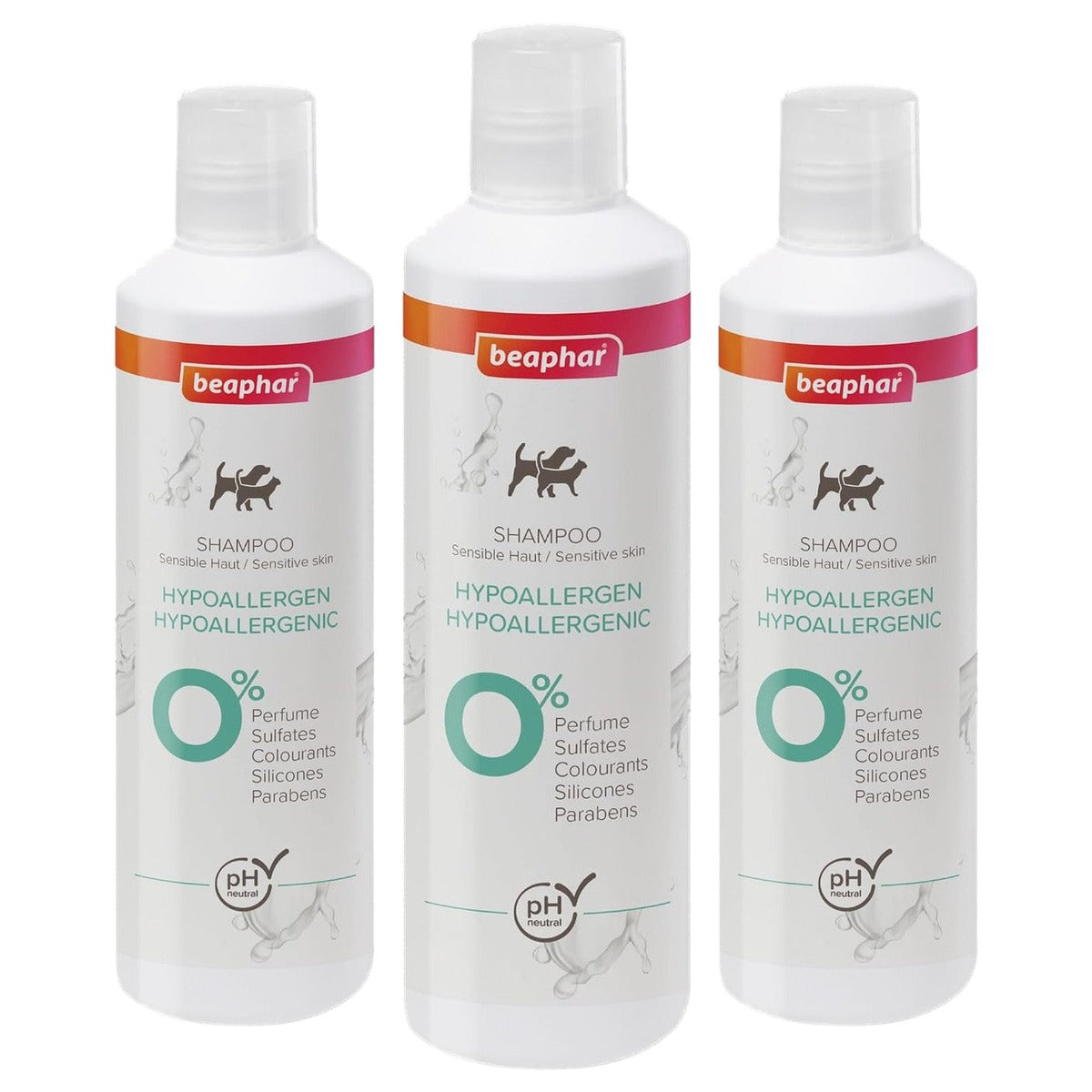 Beaphar hypoallergene shampoo hond en kat - 250 ml - 3-pack