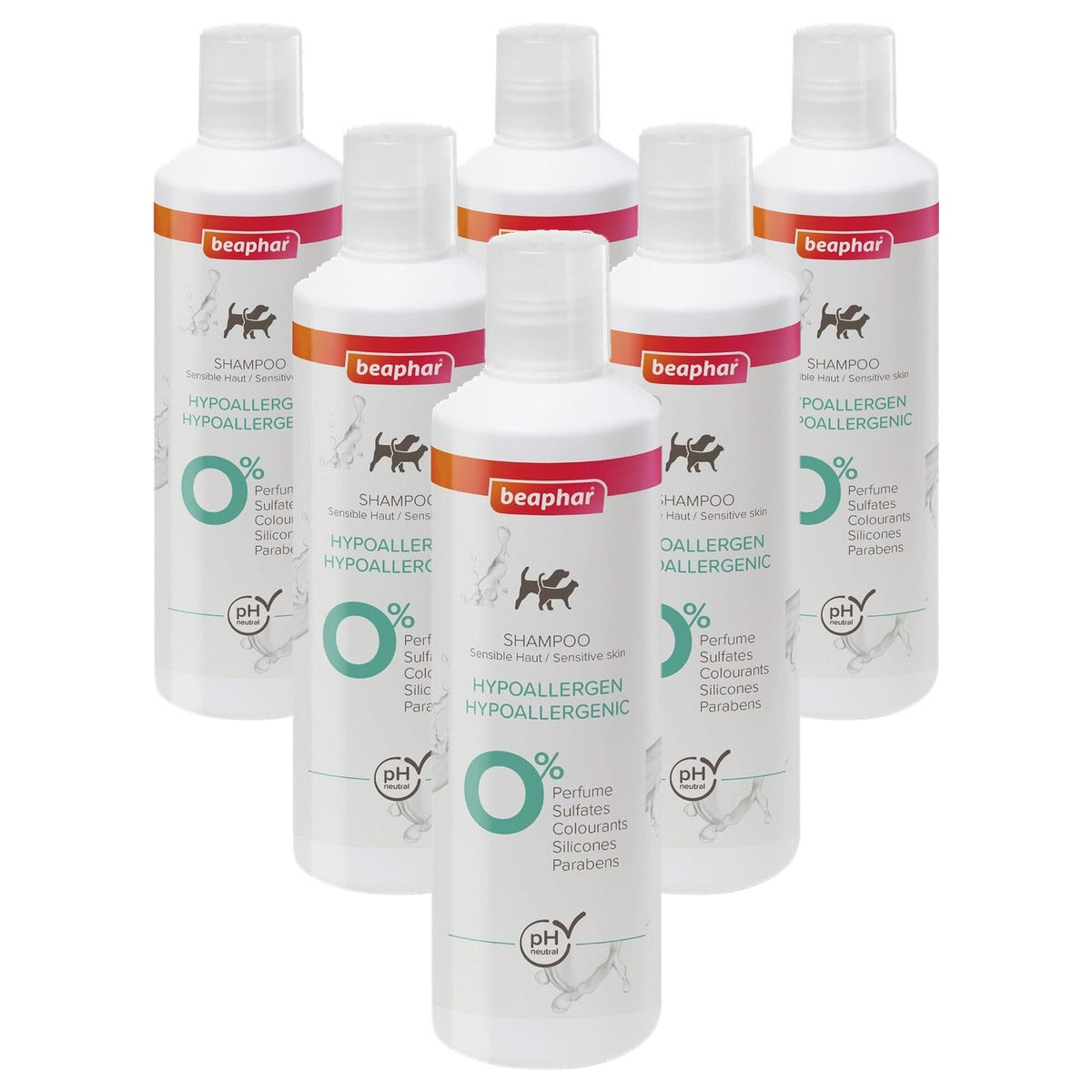 Beaphar hypoallergene shampoo hond en kat - 250 ml - 6-pack