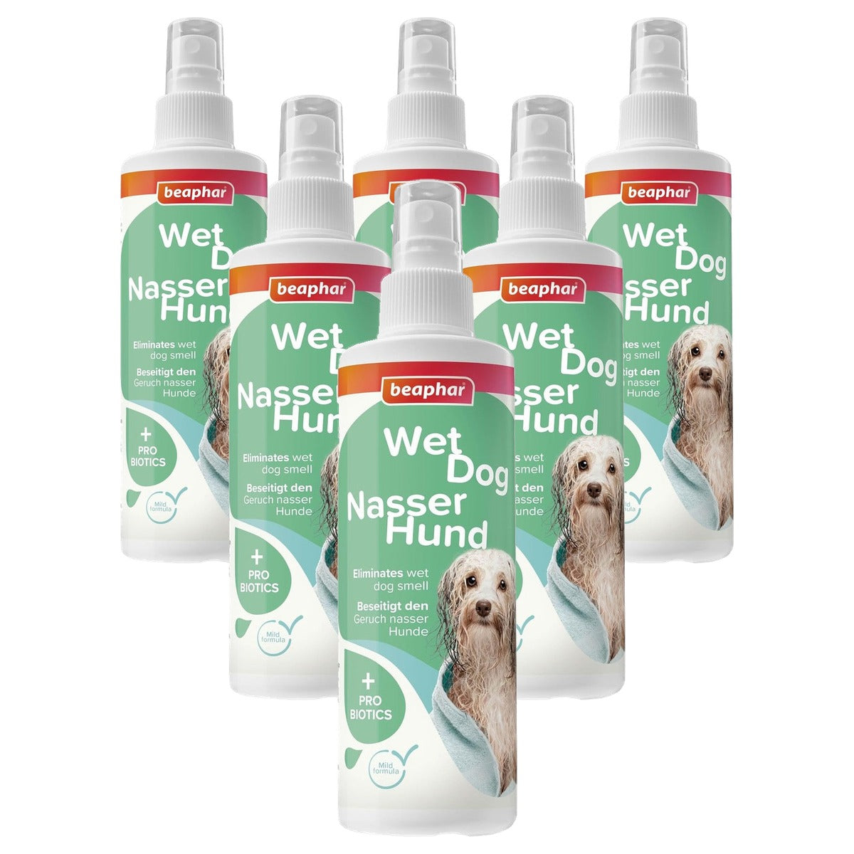 Beaphar Natte hondenspray geurneutralisator - 250 ml - 6-pack