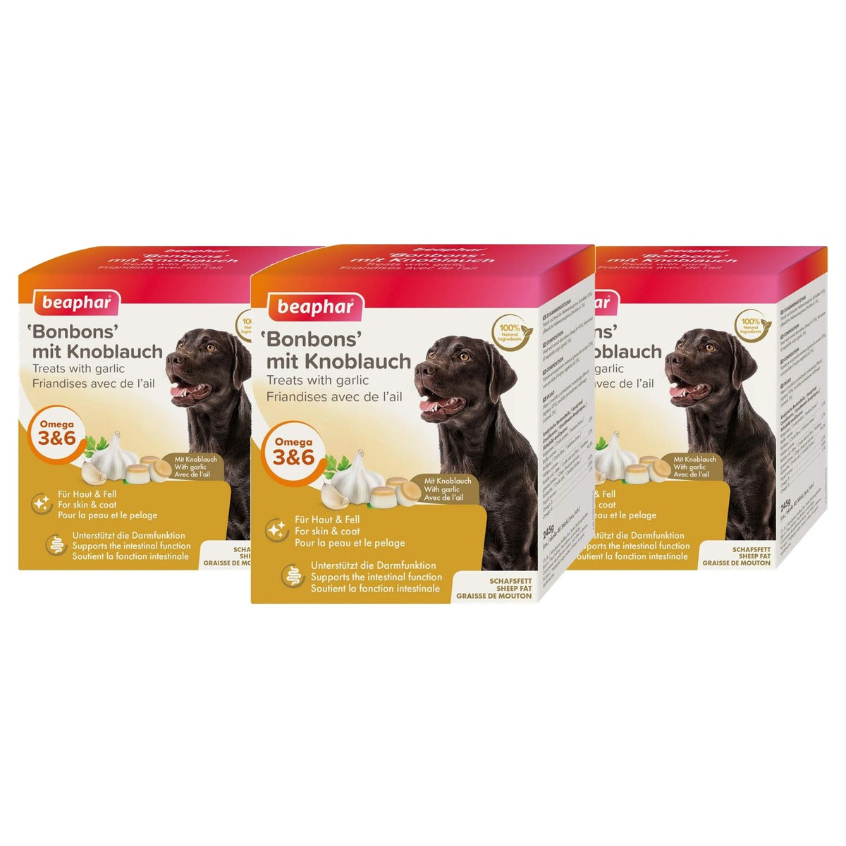 Beaphar Snoepjes met Knoflook hondensnack, 40 stuks, 245 g - 3-pack