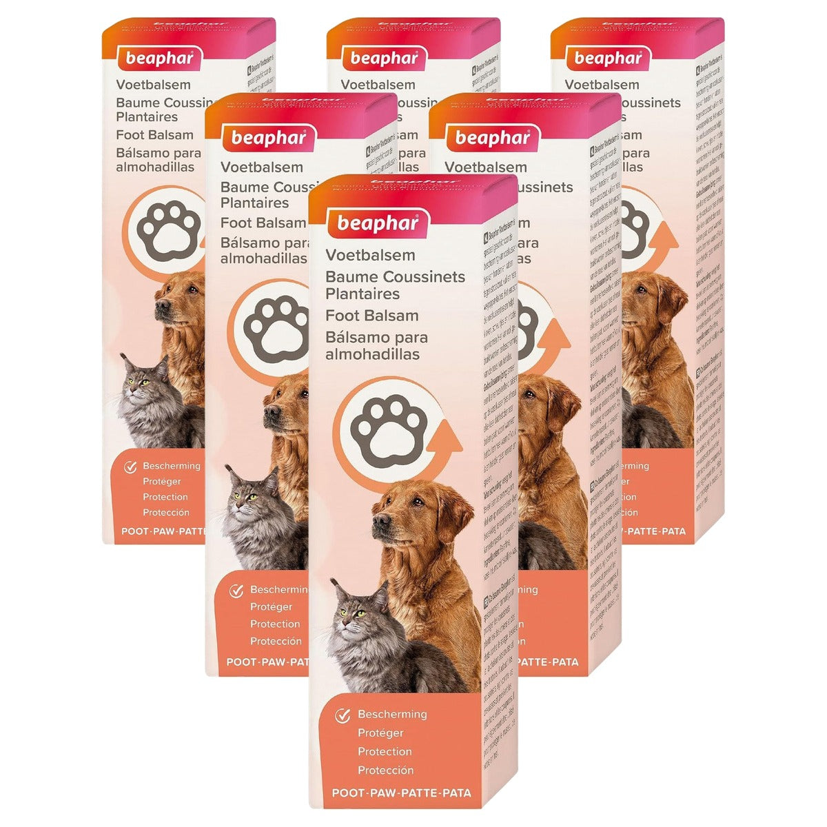 Beaphar Voetbalsem voor katten en honden, pootbescherming, 40 ml - 6-pack