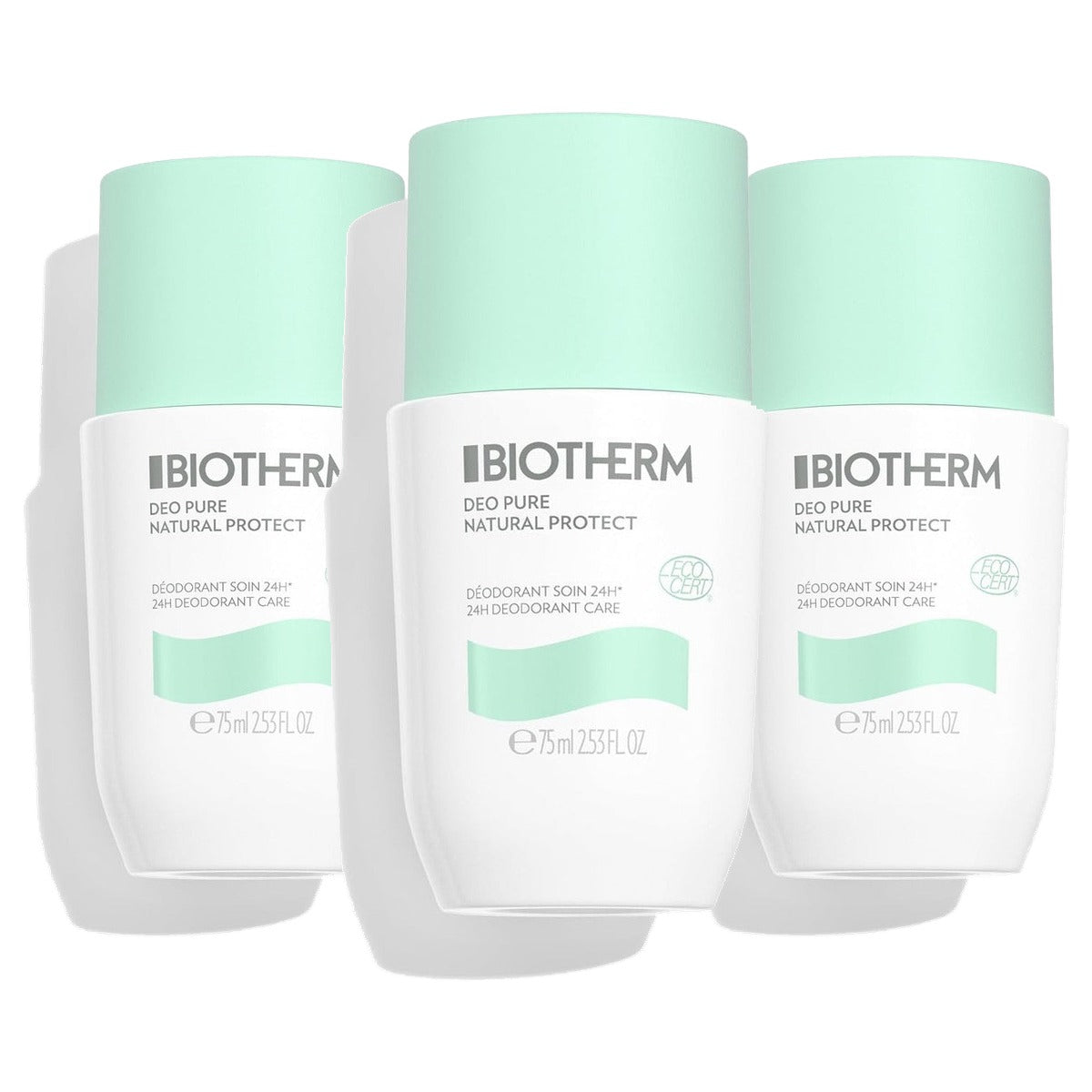Biotherm Deo Pure Natural Protect Aluminiumvrije Deodorant 75 ml - 3-pack