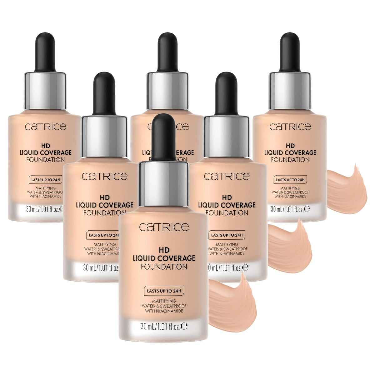 Catrice Cosmetics HD Liquid Coverage foundation 020 rose beige - 6-pack