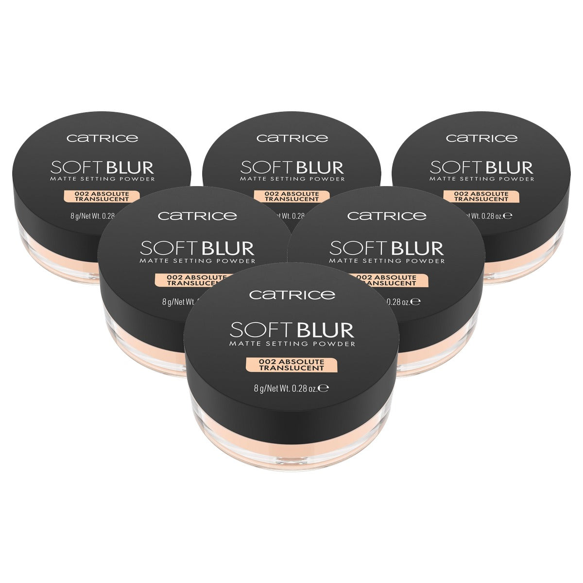 Catrice Cosmetics Soft Blur Matte Setting Powder nr. 002 nude 8 g - 6-pack