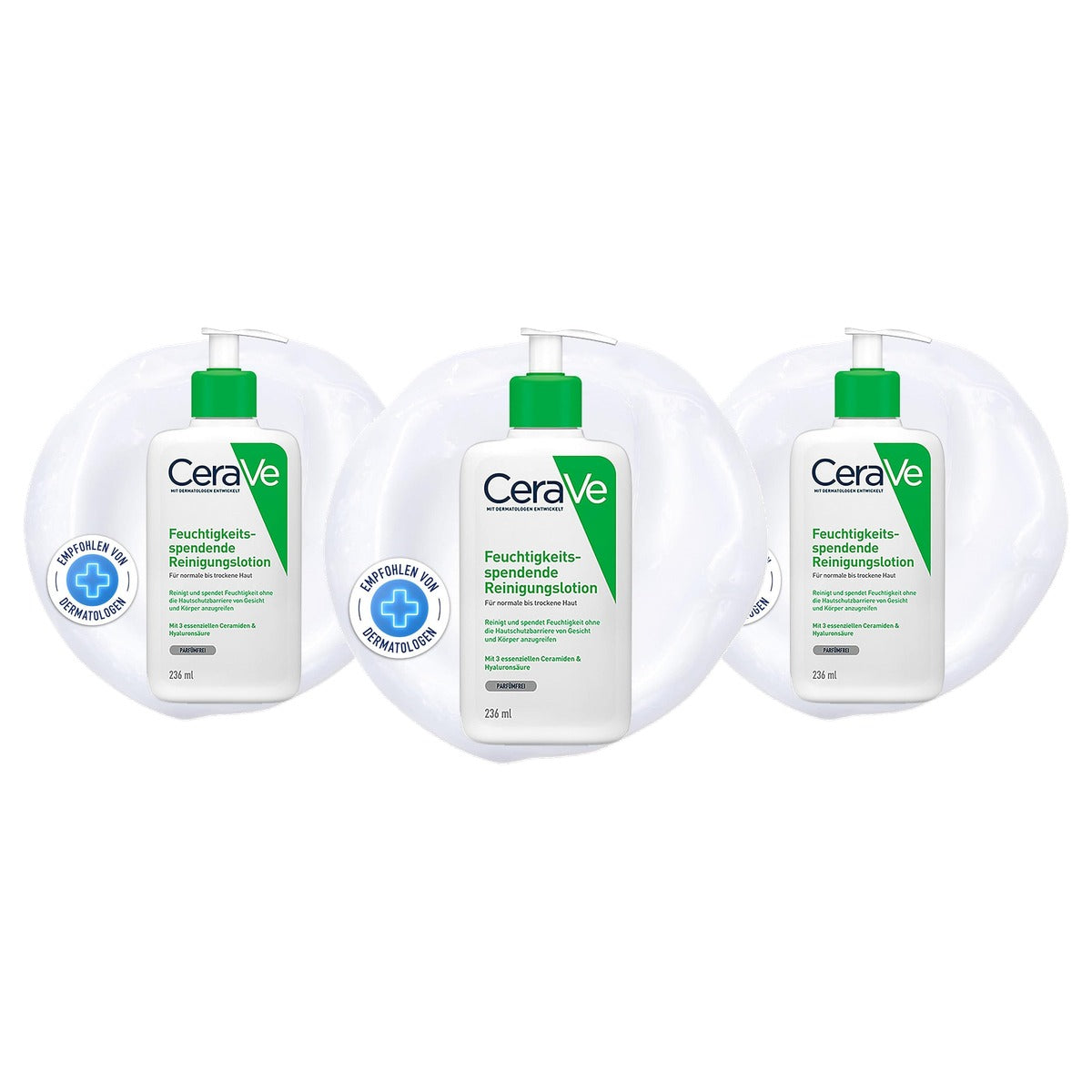 CeraVe Hydraterende Reinigingslotion voor Gezicht en Lichaam 236 ml - 3-pack