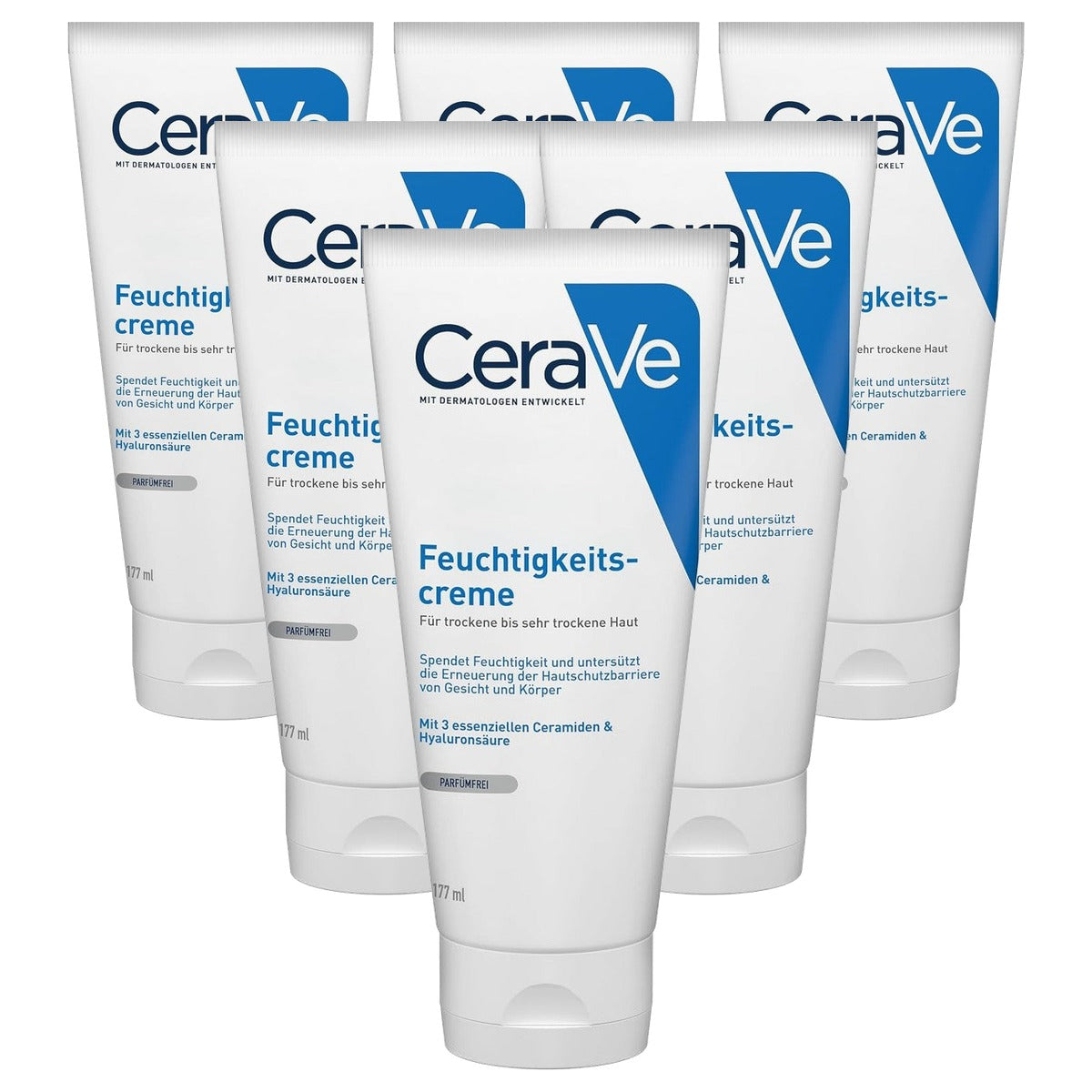 CeraVe Vochtinbrengende Crème voor Droge tot Zeer Droge Huid 177 ml - 6-pack