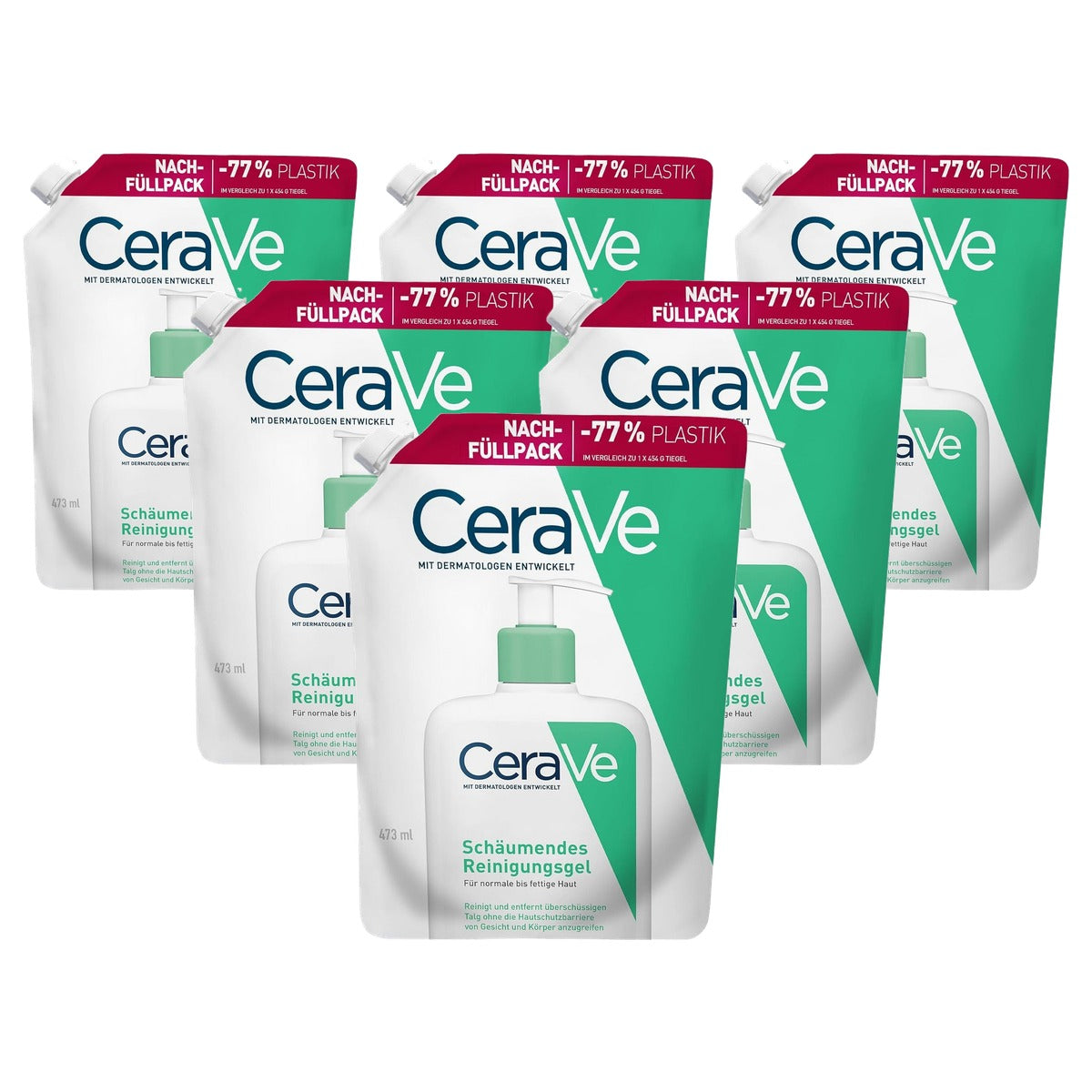CeraVe Schuimende Reinigingsgel Navulverpakking 473 ml - 6-pack