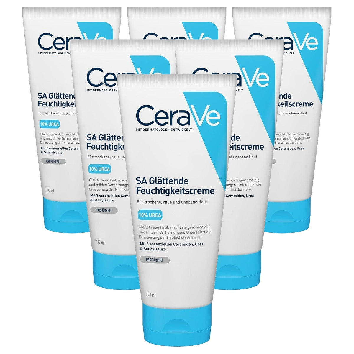 CeraVe SA Urea Gladmakende Vochtinbrengende Crème 177 ml - 6-pack