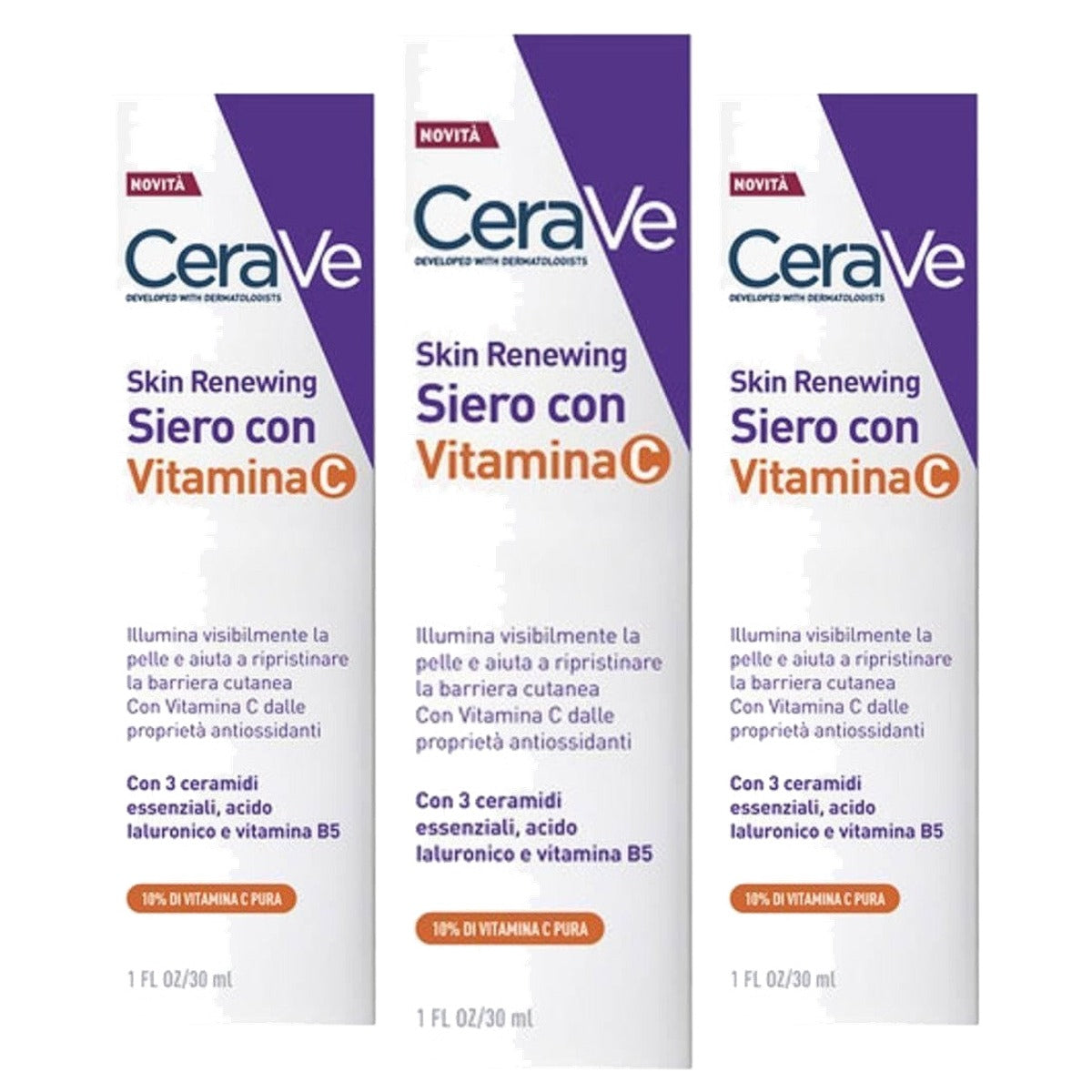 CeraVe Skin Renewing Vitamine C-serum 30 ml - 3-pack