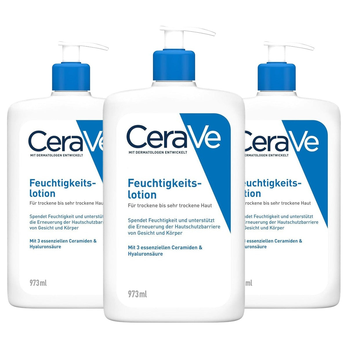 CeraVe Vochtinbrengende Lotion voor Droge Huid, Lichaam en Gezicht 973 ml - 3-pack