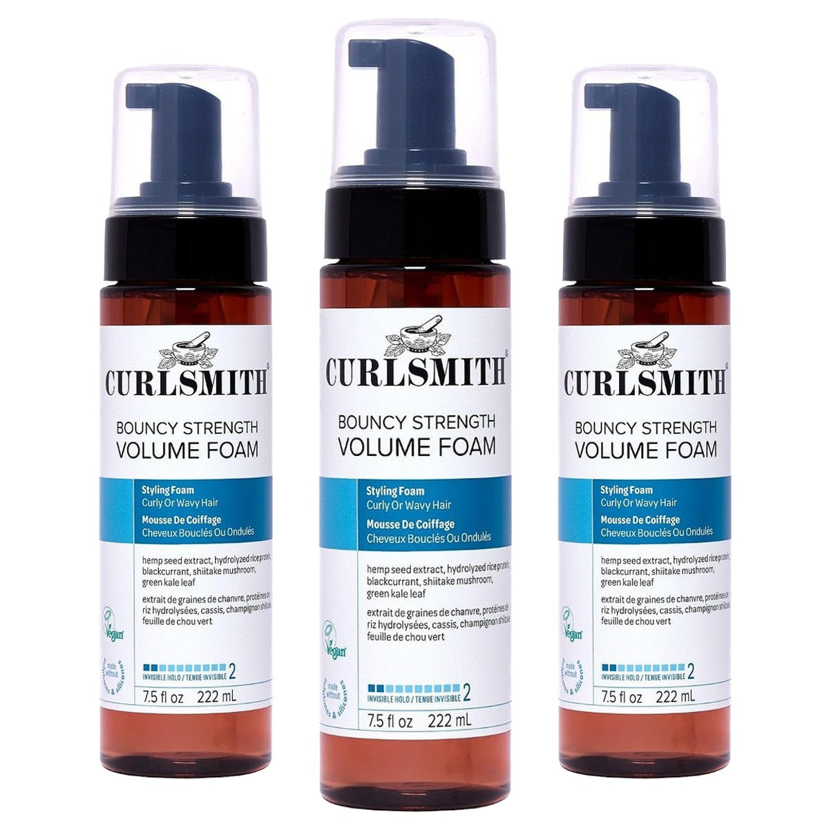 Curlsmith Bouncy Strength Volume Foam - 3-pack