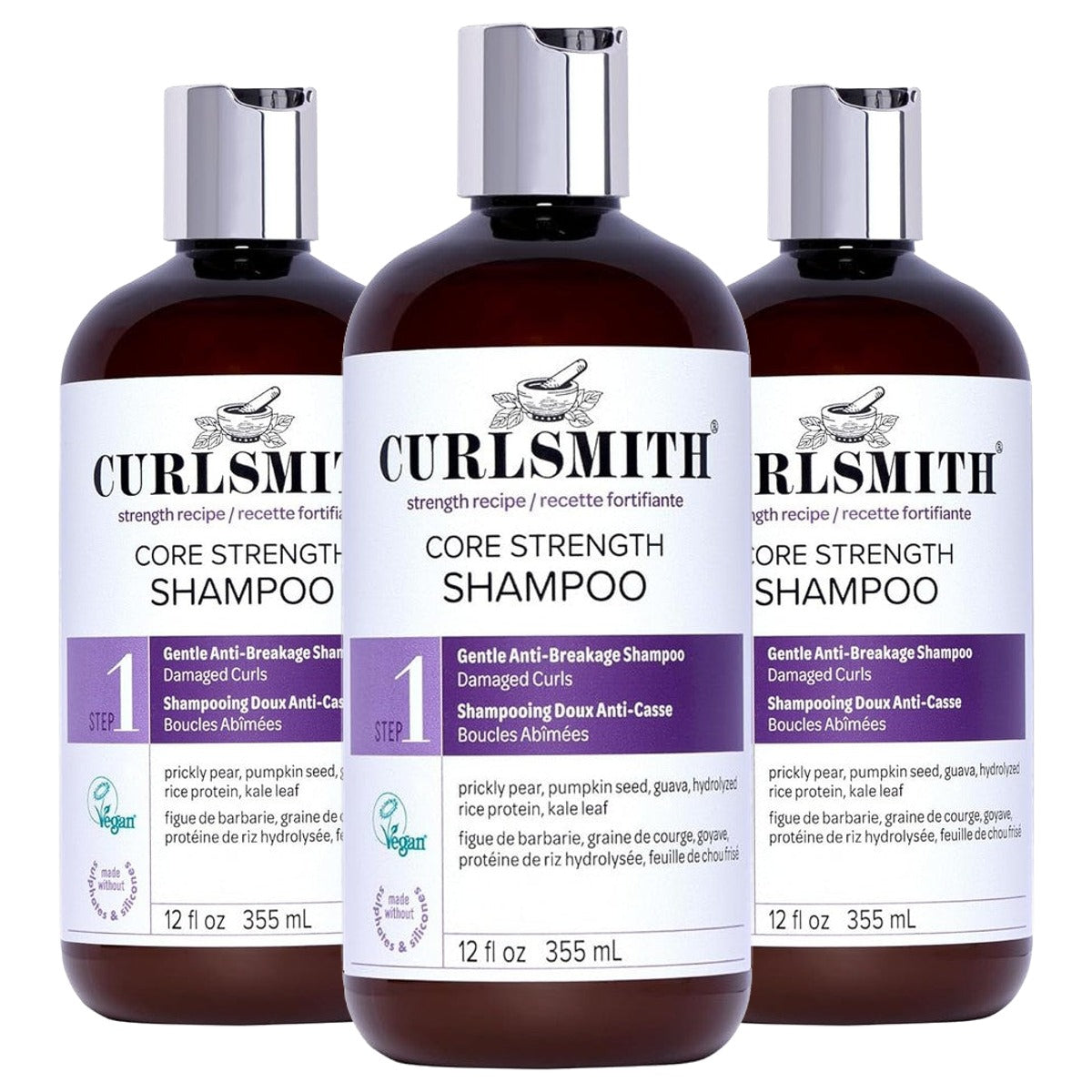 Curlsmith Core Strength Shampoo - 3-pack