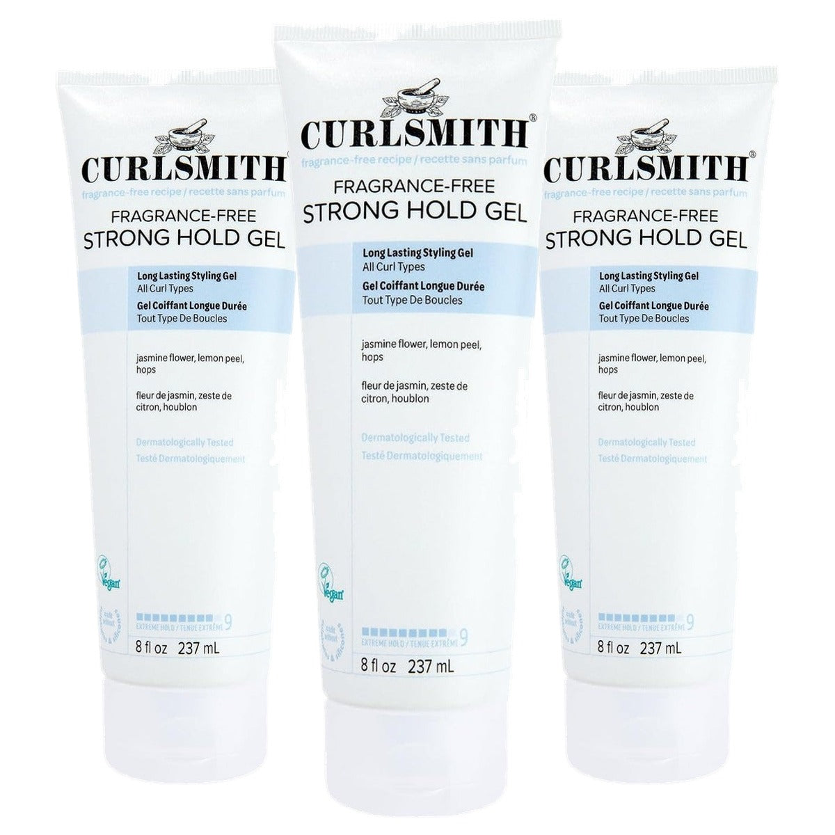 Curlsmith Geurvrije Strong Hold Gel - 3-pack