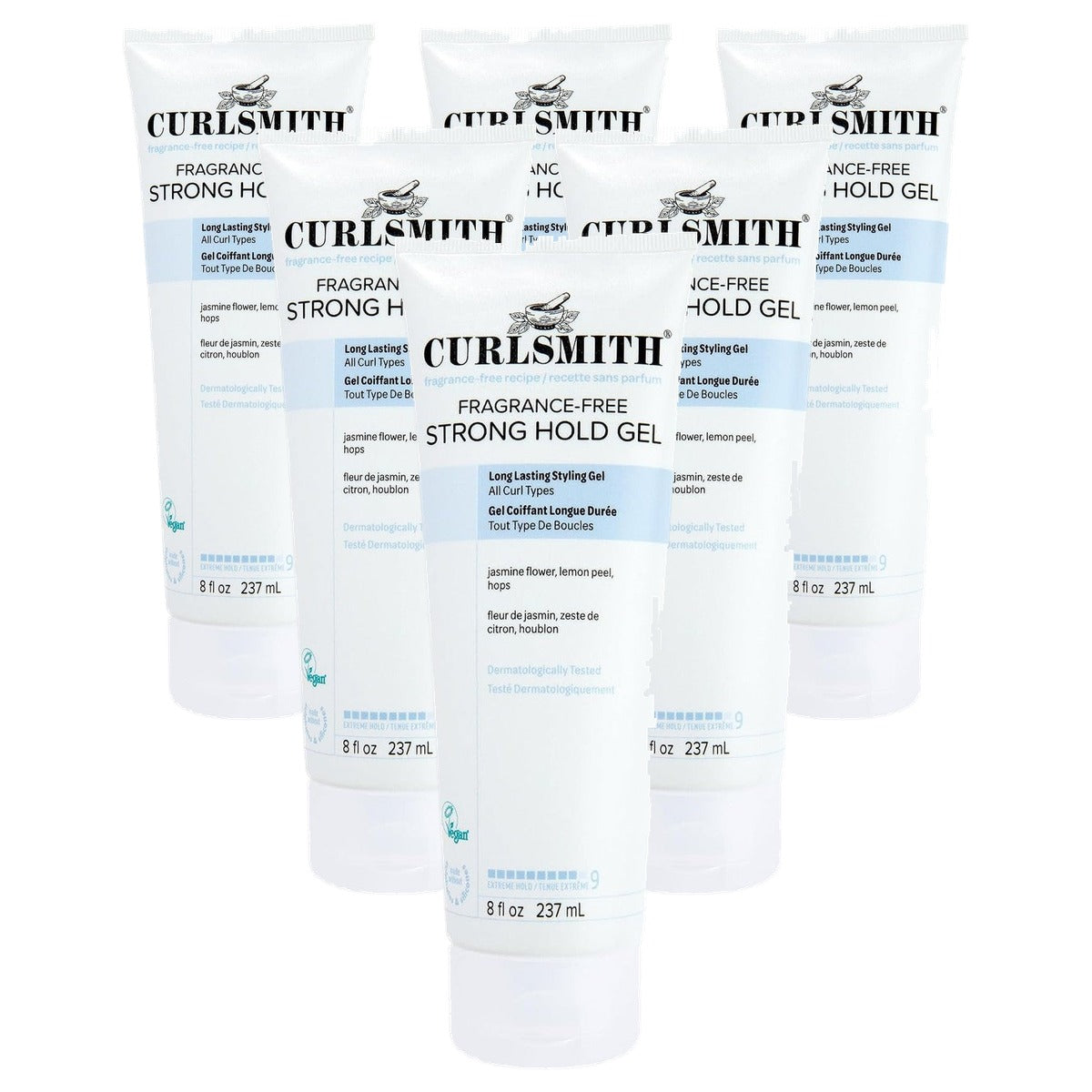 Curlsmith Geurvrije Strong Hold Gel - 6-pack