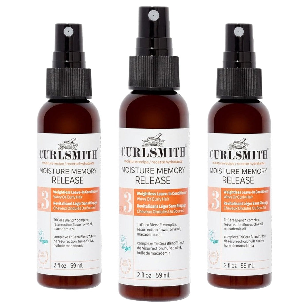 Curlsmith Moisture Memory Release Leave-In Conditioner 59 ml - 3-pack