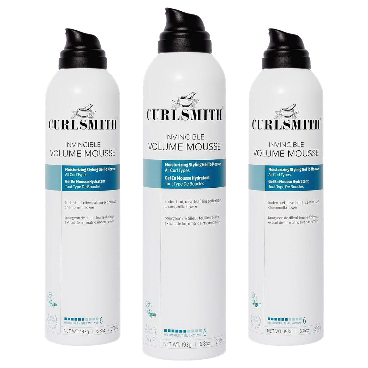 Curlsmith Onoverwinnelijke Volume Mousse - 3-pack