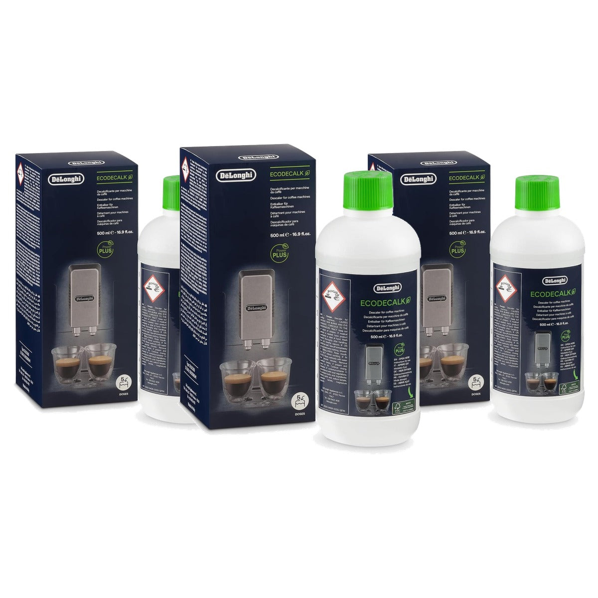 De'Longhi EcoDecalk Ontkalker 3 x 500 ml - Voordeelverpakking