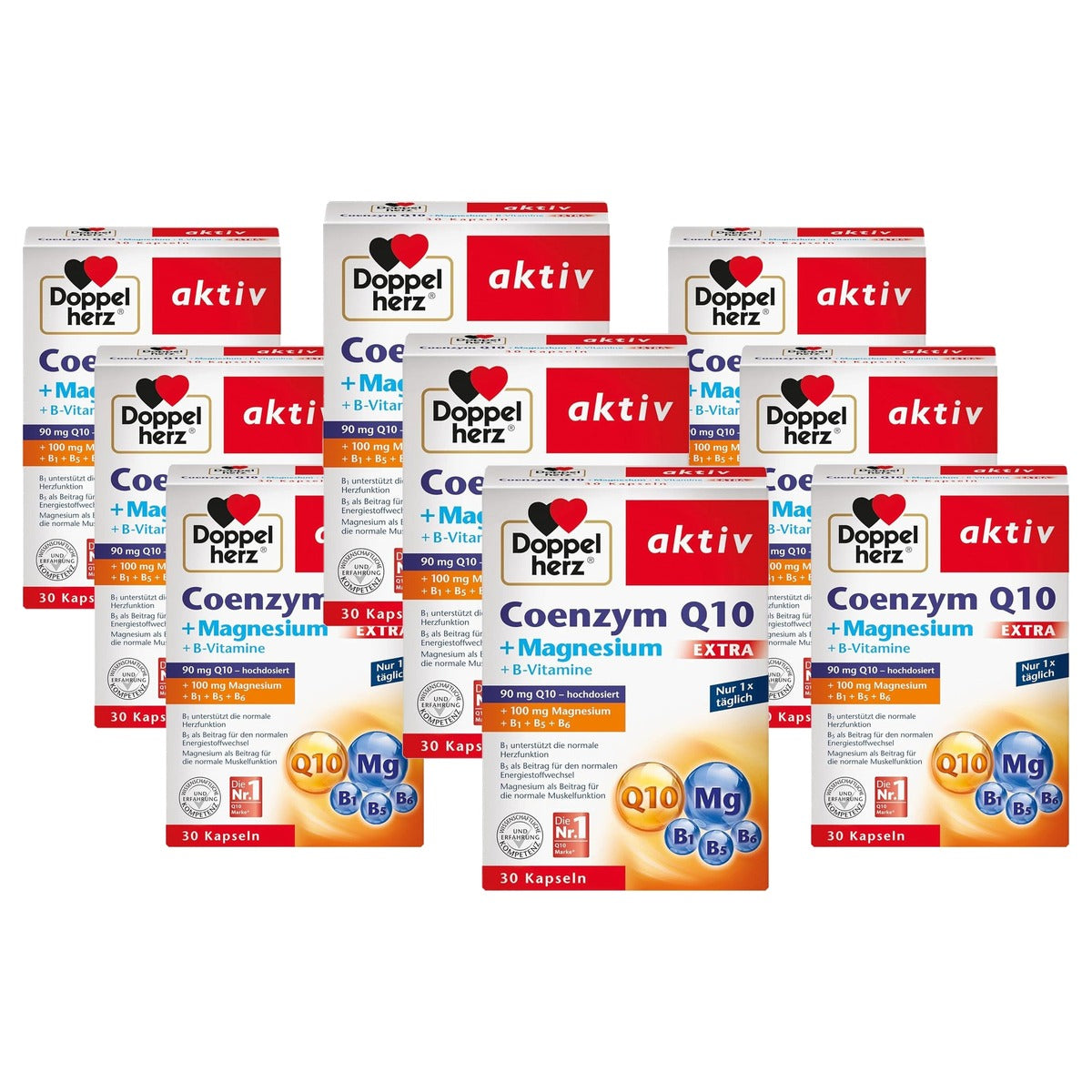 Doppelherz Co-enzym Q10 + Magnesium Extra 3 x 30 Capsules - 3-pack