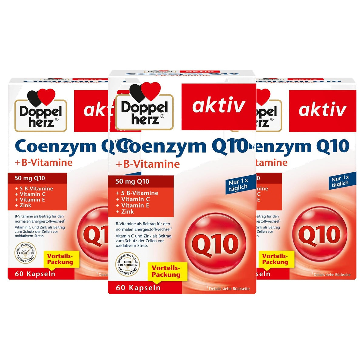 Doppelherz Coenzym Q10 + B-vitamines 60 Capsules - 3-pack