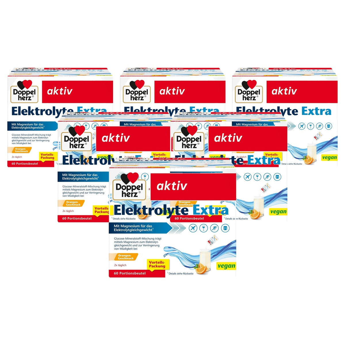 Doppelherz Elektrolyten Extra Sinaasappelsmaak 60 portiezakken - 6-pack