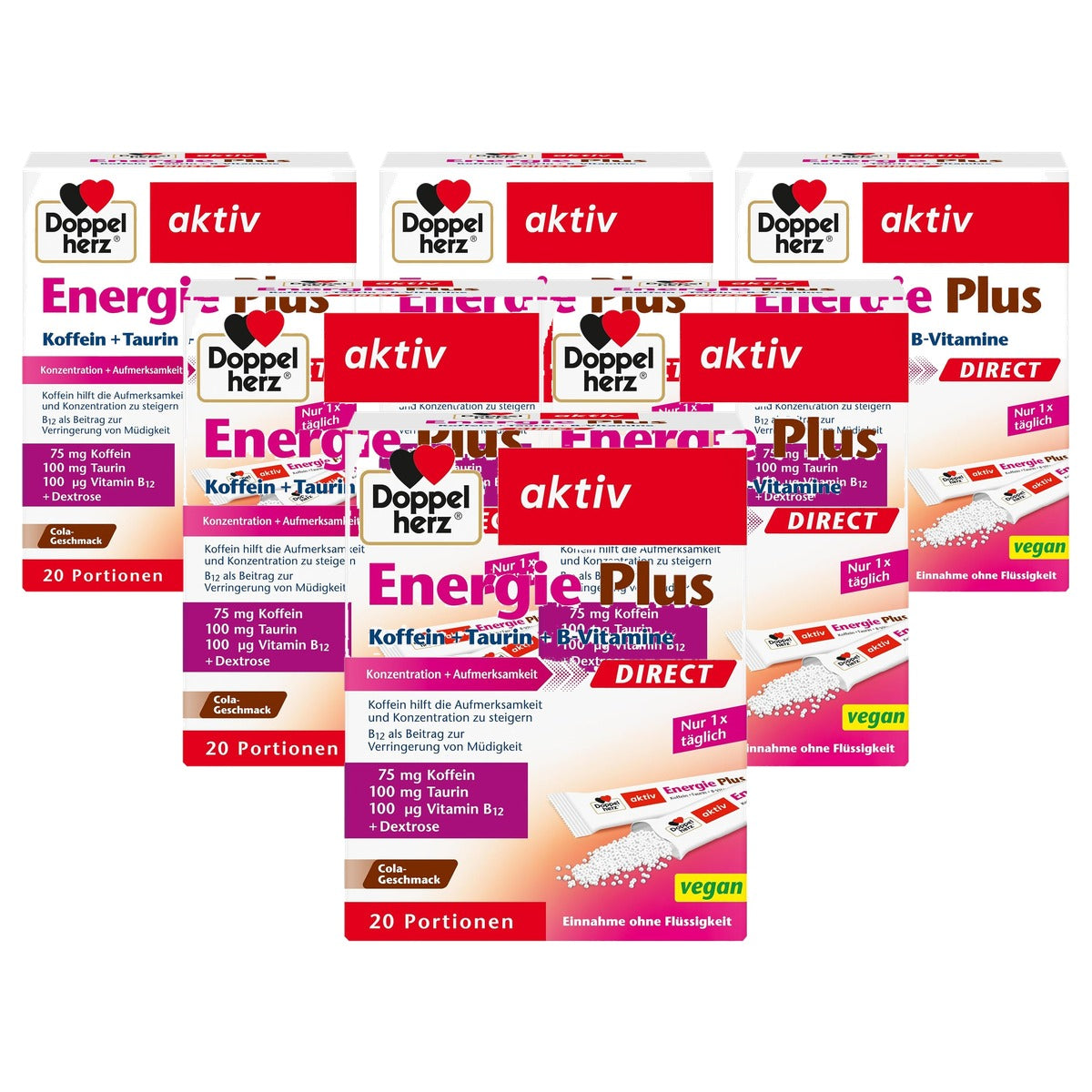 Doppelherz Energie Plus Direct Colasmaak 20 portiezakken - 6-pack