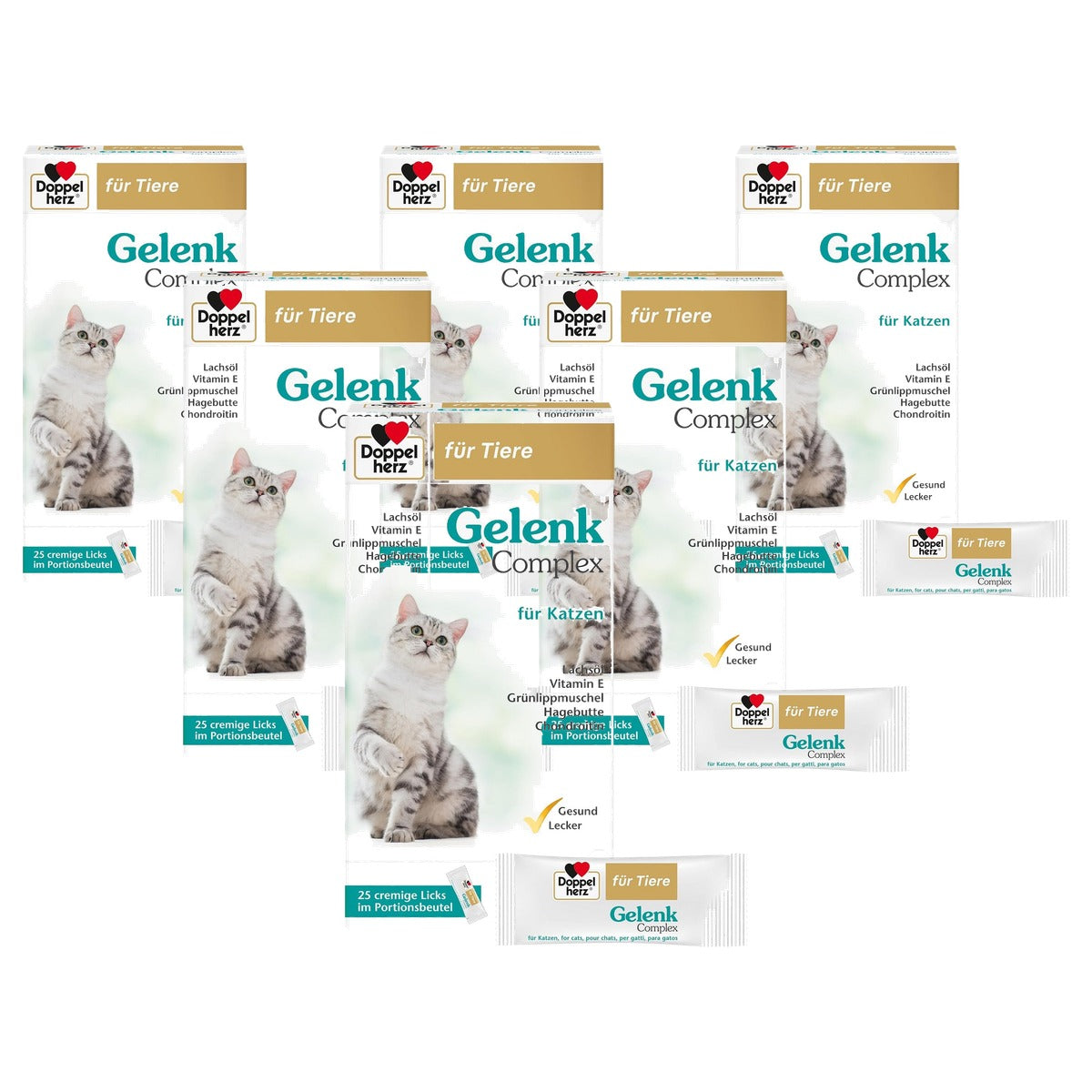 Doppelherz Voor Dieren Gewrichtscomplex voor Katten 25 likken - 6-pack