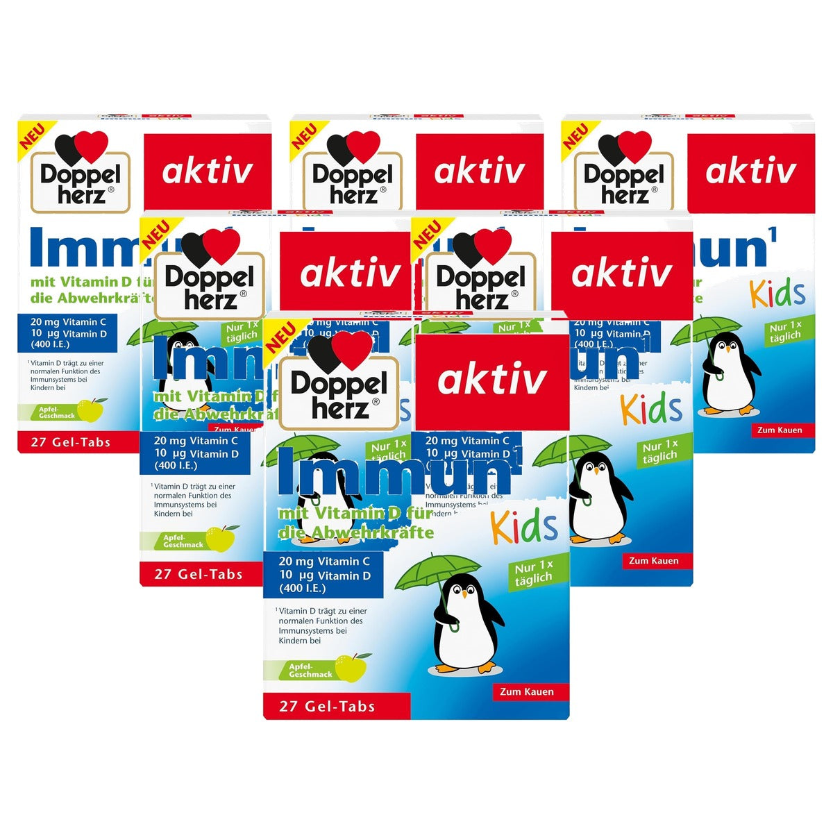 Doppelherz Immun Kids Gel-tabs Appelsmaak 27 stuks - 6-pack
