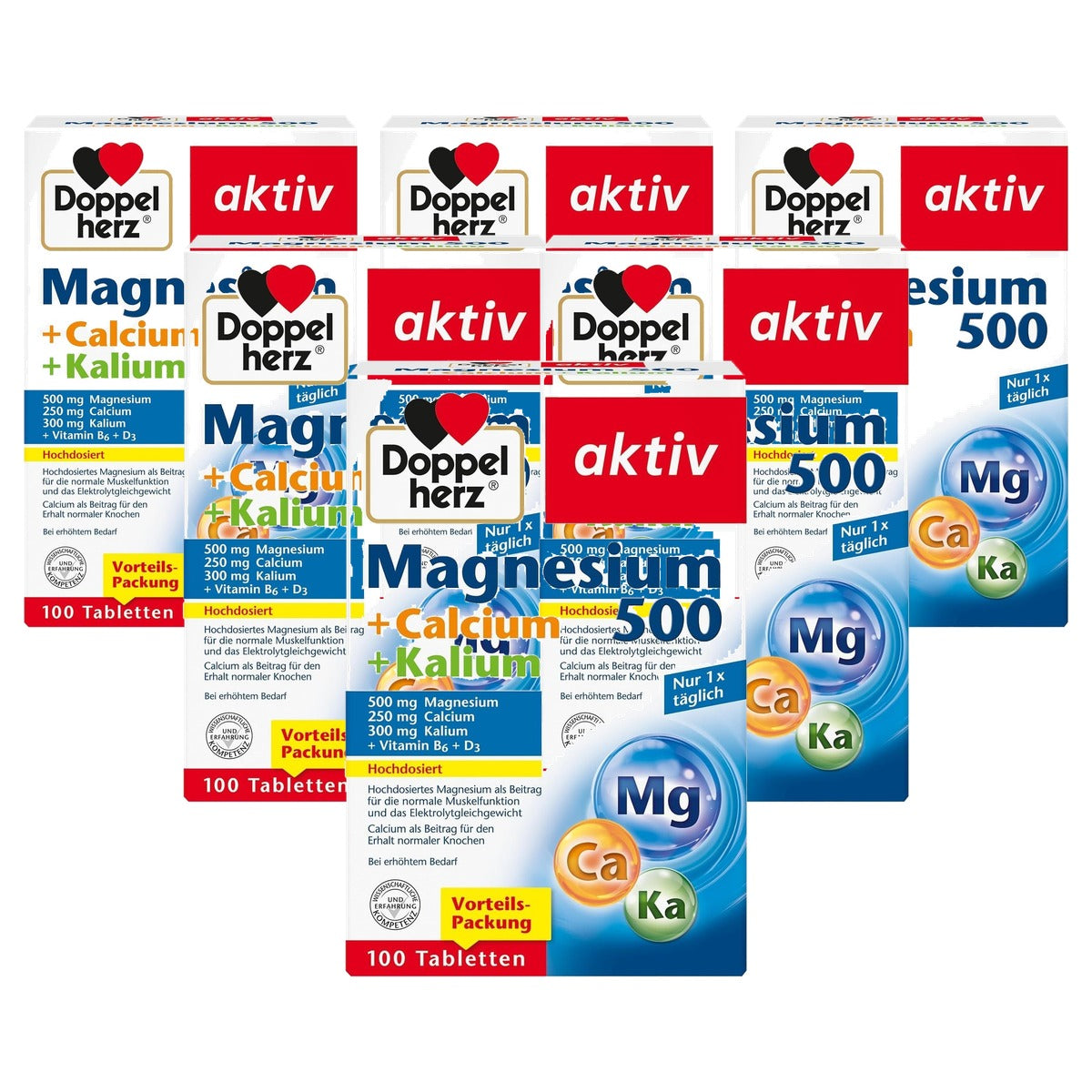 Doppelherz Magnesium + Calcium + Kalium 100 Tabletten - 6-pack