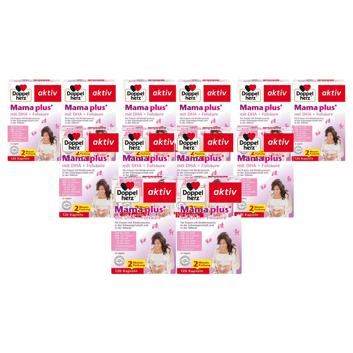 Doppelherz Mama Plus met DHA + Foliumzuur 120 capsules (Verpakking van 2) - 6-pack