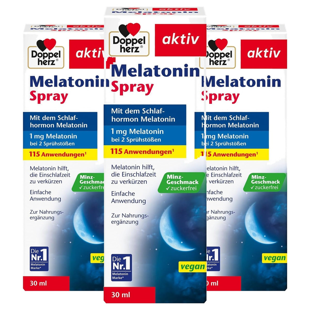 Doppelherz Melatonine Spray met Muntsmaak 30 ml - 3-pack