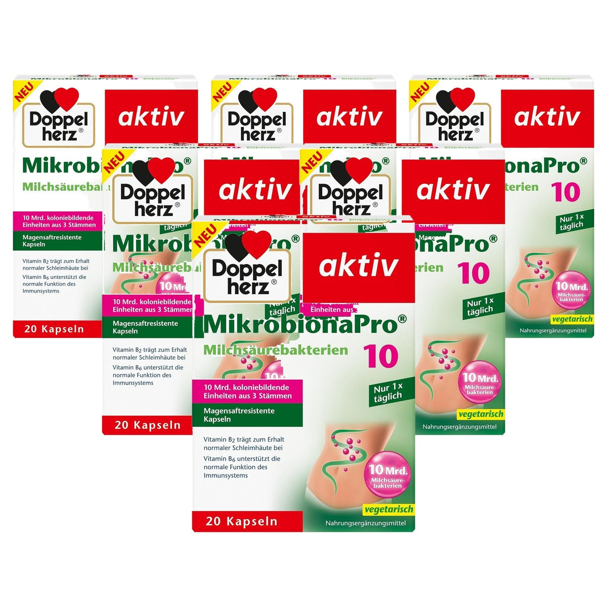 Doppelherz MikrobionaPro® 10 Melkzuurbacteriën 20 Capsules - 6-pack