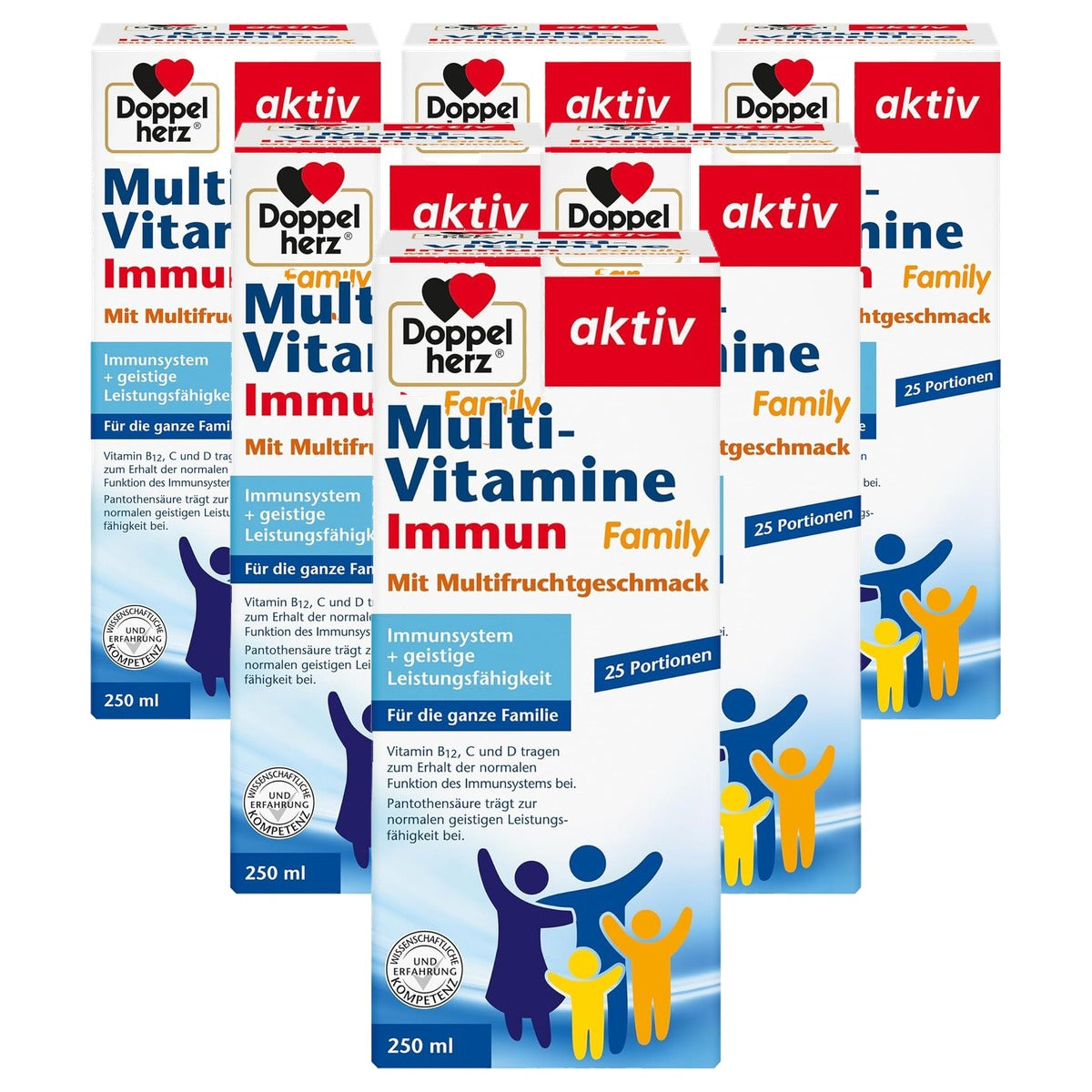 Doppelherz Multi-Vitamines Immun Family Multi-Fruitsmaak 250 ml - 6-pack