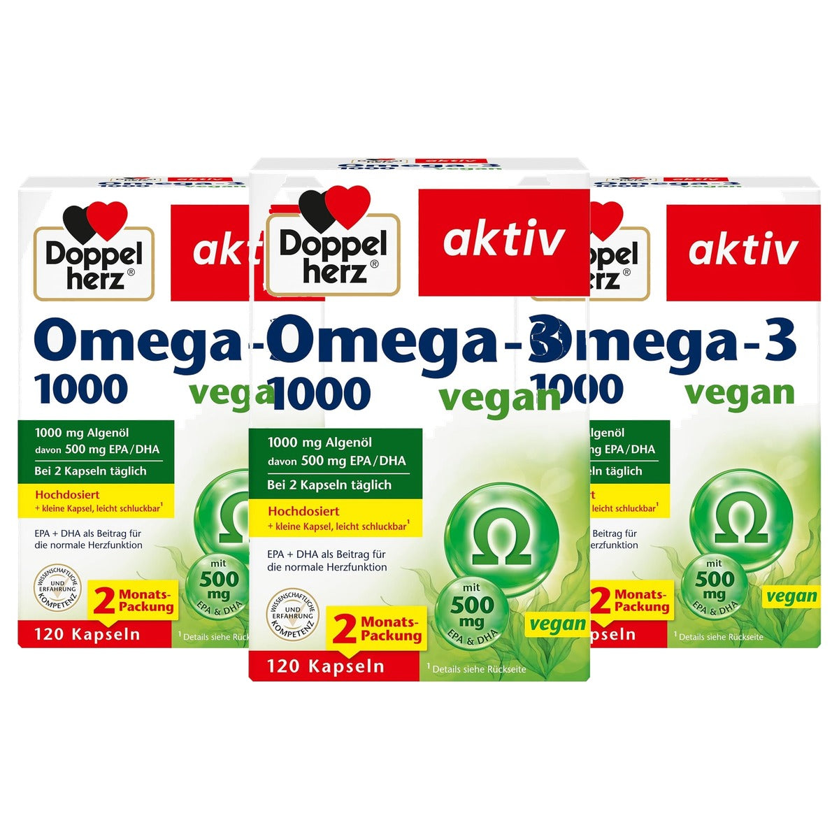 Doppelherz Omega-3 1000 Veganistisch 120 Capsules - 3-pack