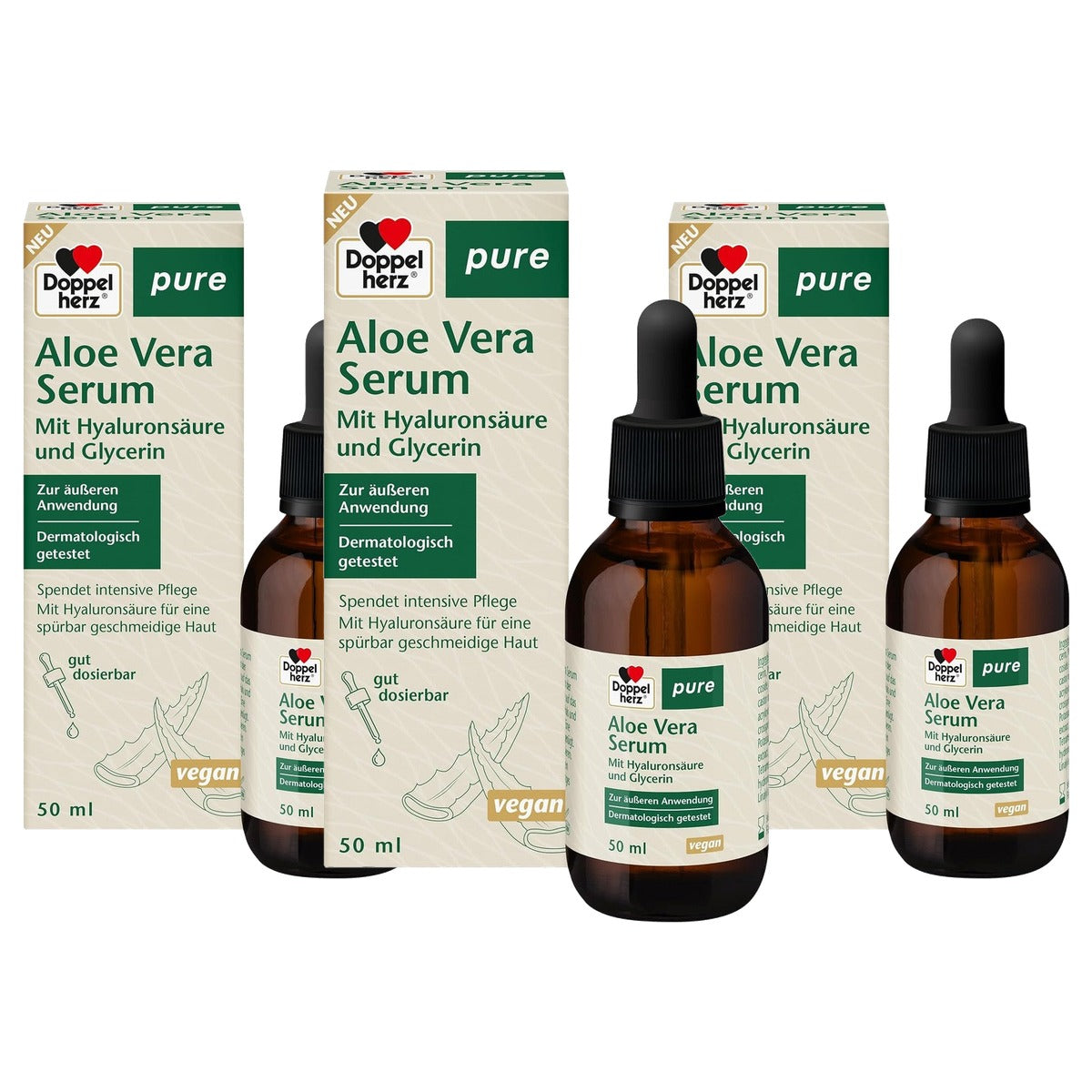 Doppelherz pure Aloe Vera Serum 50 ml - 3-pack
