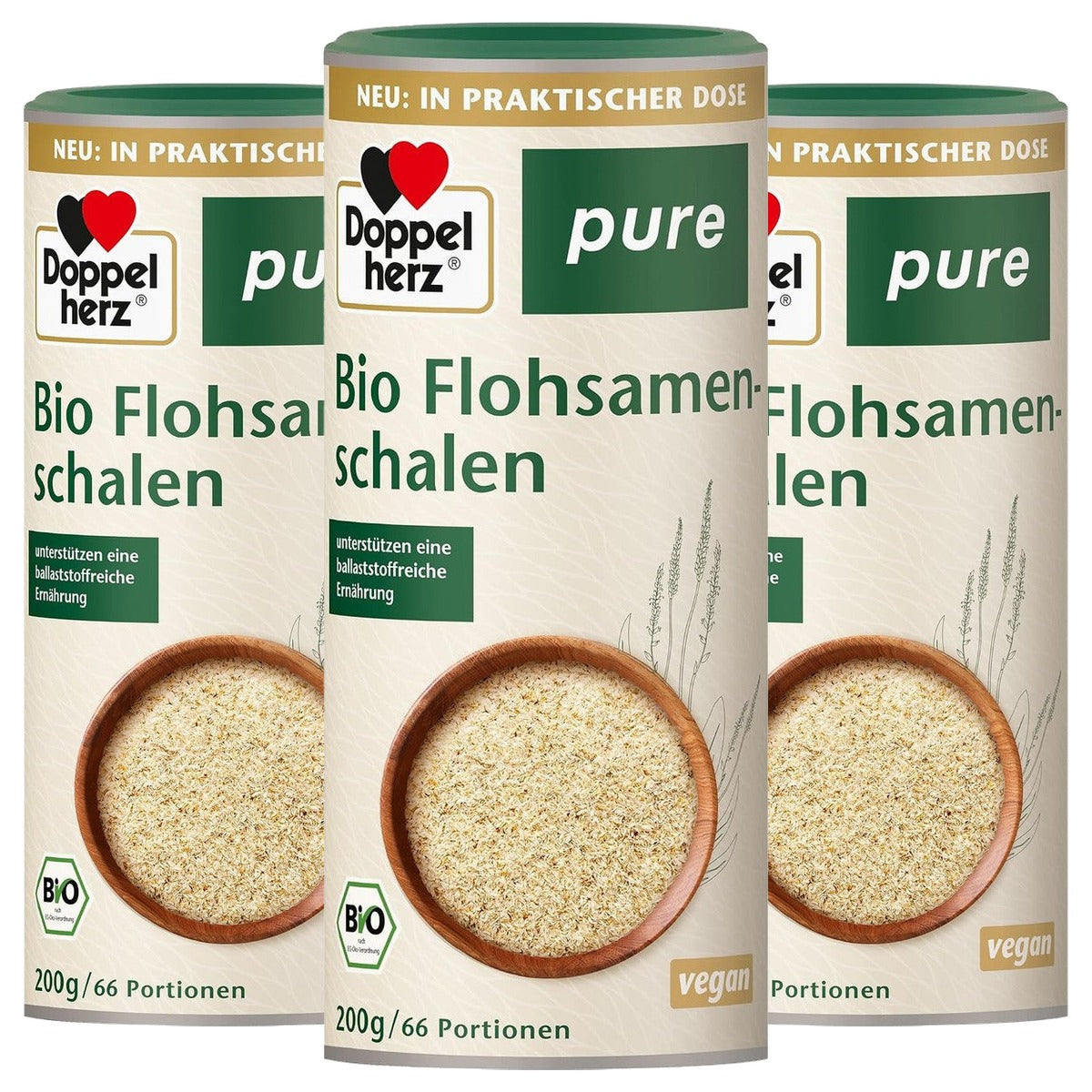 Doppelherz Pure Biologische Vlooienzaadschalen 200 g - 3-pack