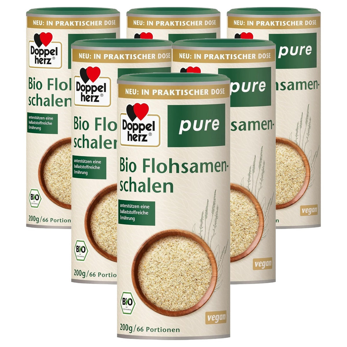 Doppelherz Pure Biologische Vlooienzaadschalen 200 g - 6-pack