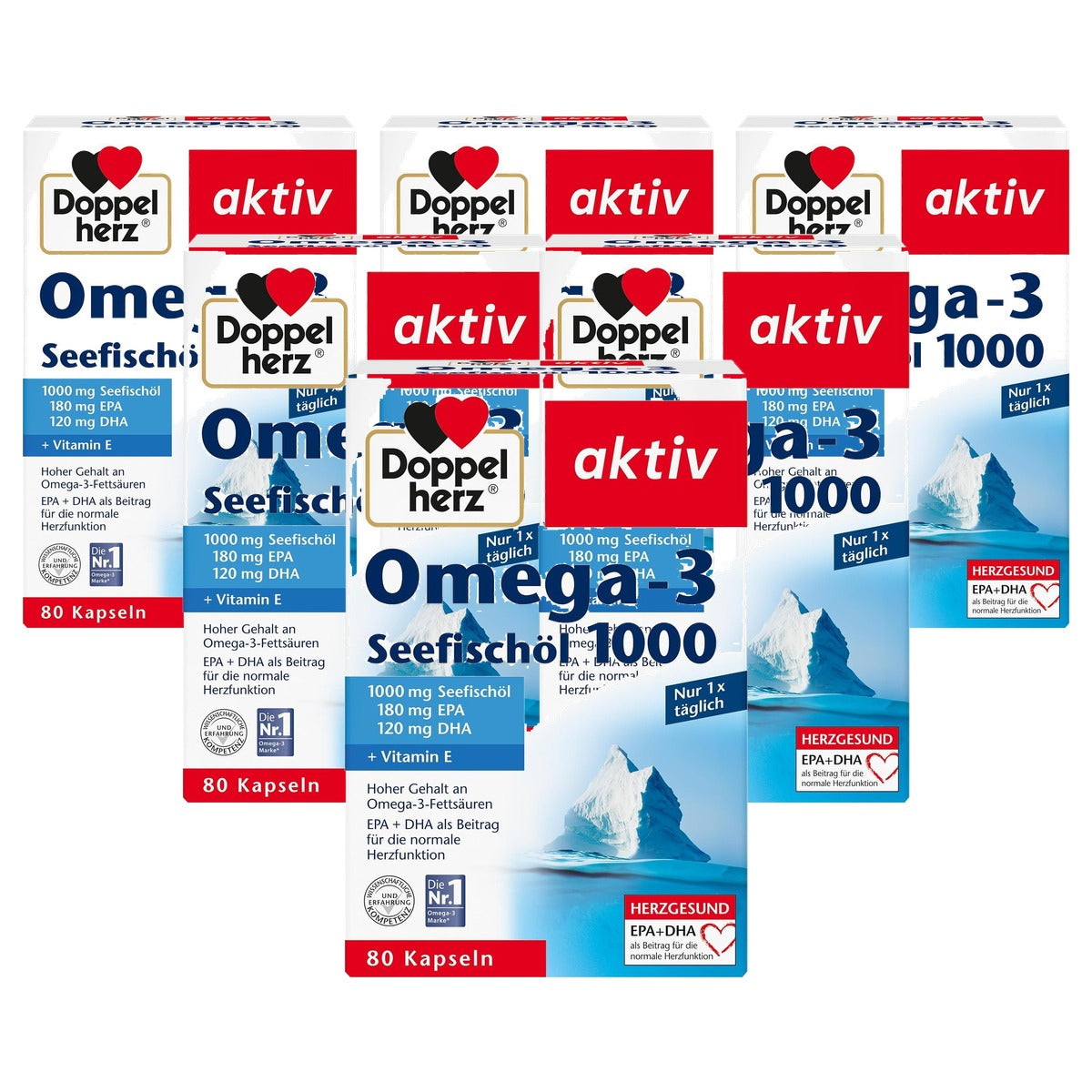 Doppelherz Zeevisolie Omega-3 1000 80 capsules - 6-pack